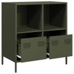 vidaXL Dulap, verde măsliniu, 68x39x73,5 cm, oțel laminat la rece