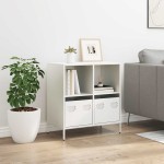vidaXL Dulap, alb, 68x39x73,5 cm, oțel laminat la rece