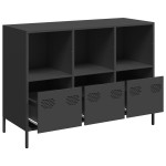 vidaXL Dulap, negru, 101,5x39x73,5 cm, oțel laminat la rece