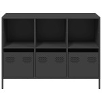 vidaXL Dulap, negru, 101,5x39x73,5 cm, oțel laminat la rece