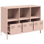 vidaXL Dulap, roz, 101,5x39x73,5 cm, oțel laminat la rece