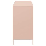 vidaXL Dulap, roz, 101,5x39x73,5 cm, oțel laminat la rece