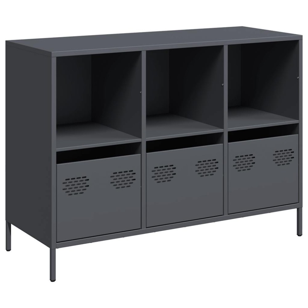 vidaXL Dulap, antracit, 101,5x39x73,5 cm, oțel laminat la rece