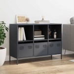 vidaXL Dulap, antracit, 101,5x39x73,5 cm, oțel laminat la rece