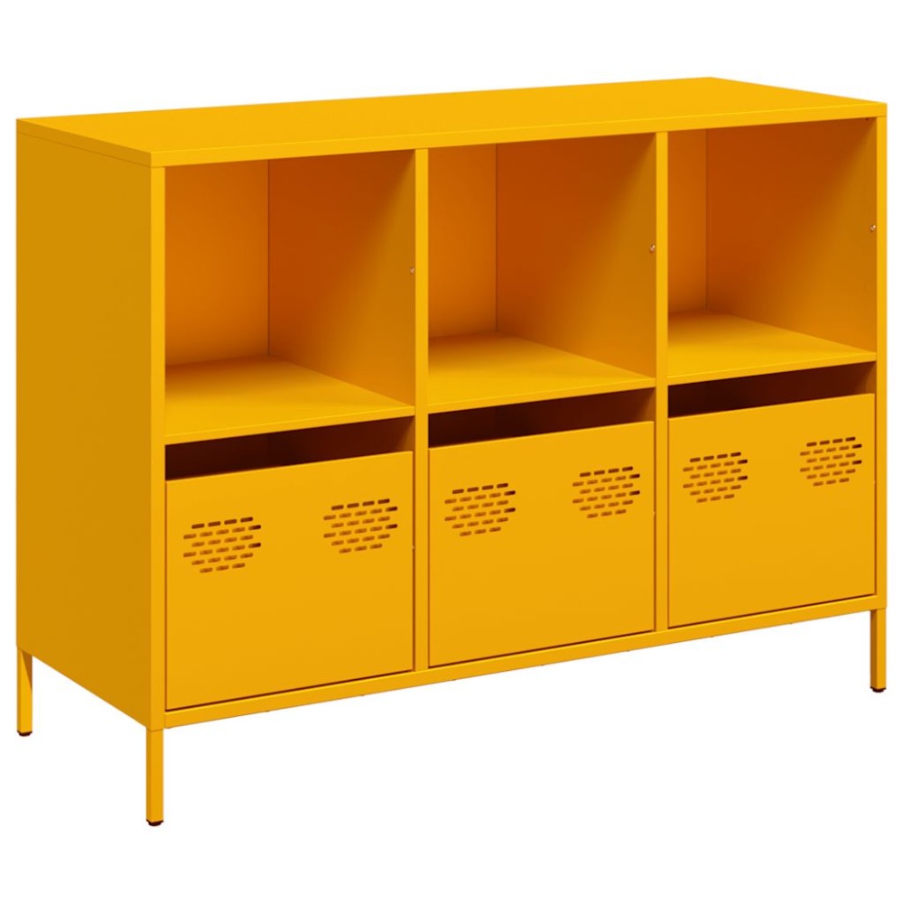 vidaXL Dulap, galben muștar, 101,5x39x73,5 cm, oțel laminat la rece