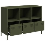 vidaXL Dulap, verde măsliniu, 101,5x39x73,5 cm, oțel laminat la rece