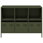 vidaXL Dulap, verde măsliniu, 101,5x39x73,5 cm, oțel laminat la rece
