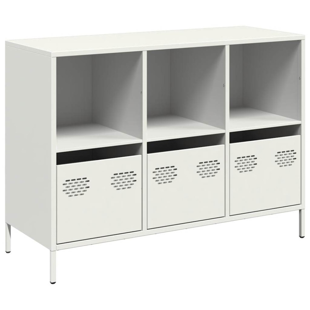 vidaXL Dulap, alb, 101,5x39x73,5 cm, oțel laminat la rece