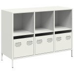 vidaXL Dulap, alb, 101,5x39x73,5 cm, oțel laminat la rece