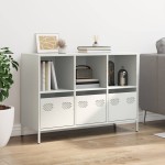 vidaXL Dulap, alb, 101,5x39x73,5 cm, oțel laminat la rece