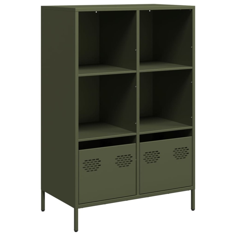 vidaXL Dulap înalt, verde măsliniu, 68x39x103,5 cm, oțel