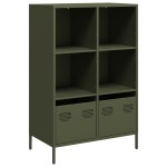 vidaXL Dulap înalt, verde măsliniu, 68x39x103,5 cm, oțel vidaXL Dulap înalt, verde măsliniu, 68x39x103,5 cm, oțel