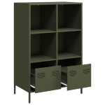 vidaXL Dulap înalt, verde măsliniu, 68x39x103,5 cm, oțel vidaXL Dulap înalt, verde măsliniu, 68x39x103,5 cm, oțel