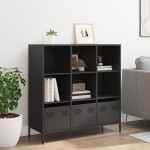 vidaXL Dulap înalt, negru, 101,5x39x103,5 cm, oțel