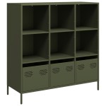 vidaXL Dulap înalt, verde măsliniu, 101,5x39x103,5 cm, oțel