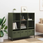 vidaXL Dulap înalt, verde măsliniu, 101,5x39x103,5 cm, oțel