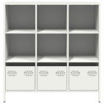 vidaXL Dulap înalt, alb, 101,5x39x103,5 cm, oțel vidaXL Dulap înalt, alb, 101,5x39x103,5 cm, oțel