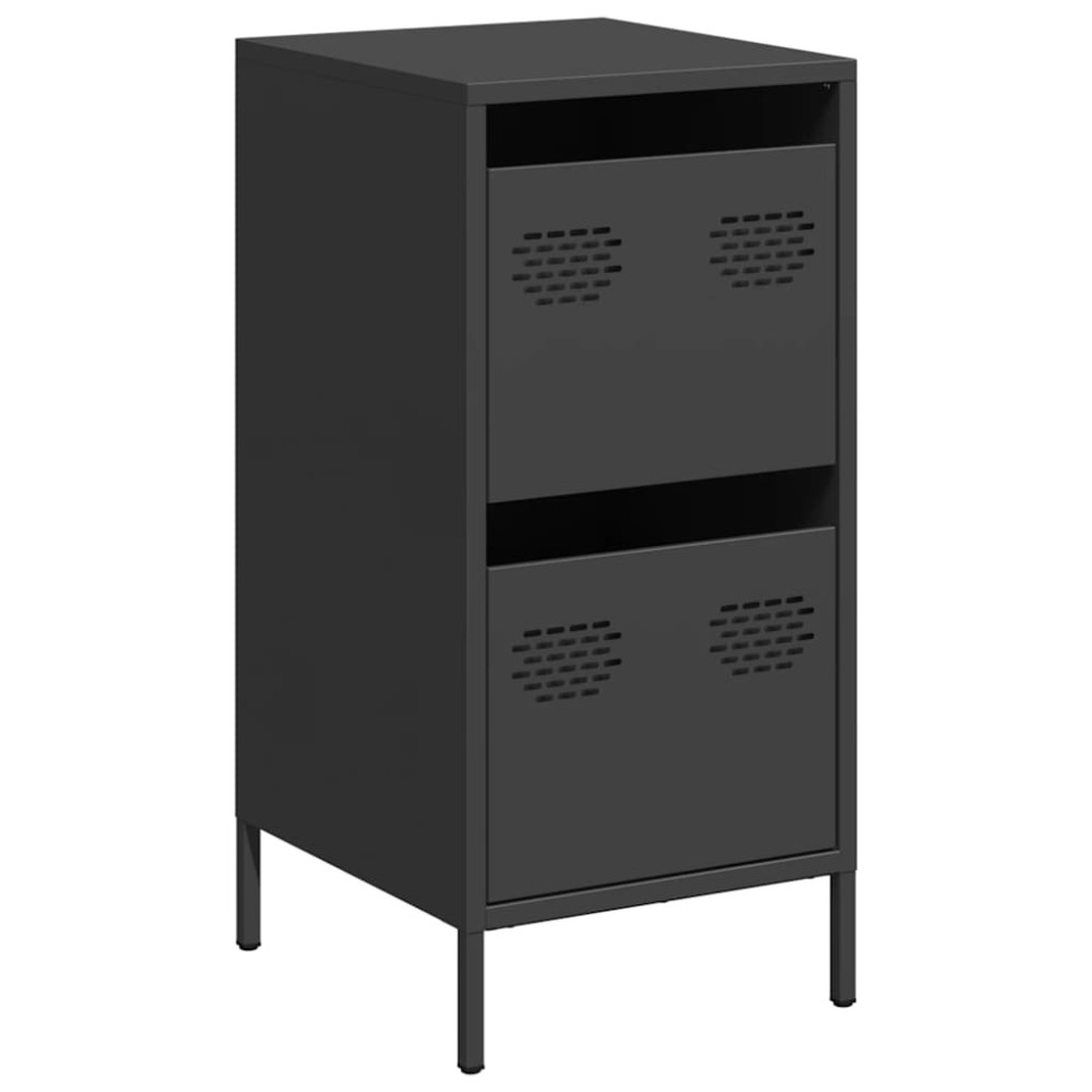 vidaXL Dulap, negru, 35x39x73,5 cm, oțel laminat la rece