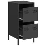 vidaXL Dulap, negru, 35x39x73,5 cm, oțel laminat la rece