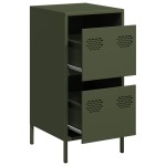 vidaXL Dulap, verde măsliniu, 35x39x73,5 cm, oțel laminat la rece vidaXL Dulap, verde măsliniu, 35x39x73,5 cm, oțel laminat la rece