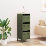 vidaXL Dulap înalt verde măslină 39x35x103,5 cm oțel vidaXL Dulap înalt verde măslină 39x35x103,5 cm oțel