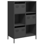 vidaXL Dulap înalt, negru, 68x39x103,5 cm, oțel