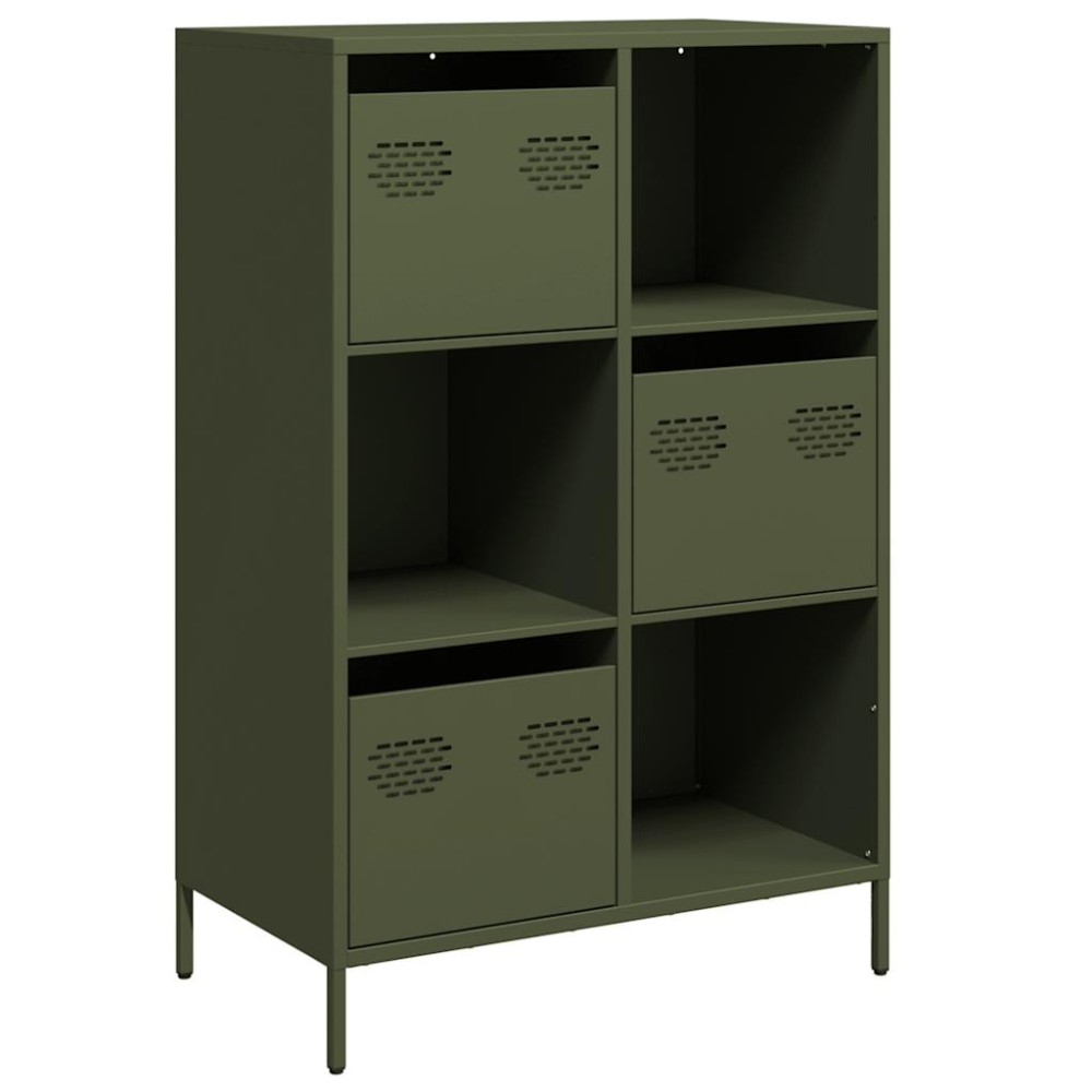 vidaXL Dulap înalt, verde măsliniu, 68x39x103,5 cm, oțel