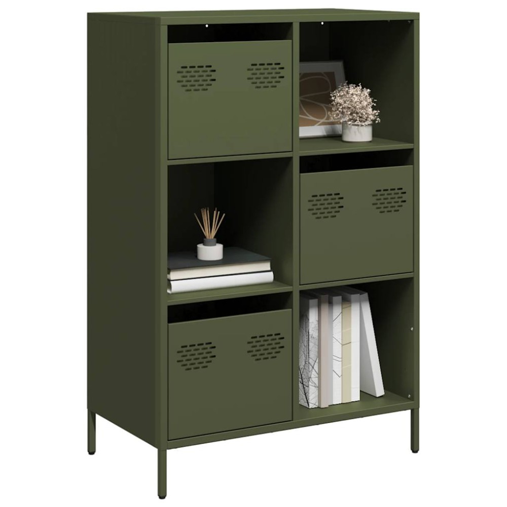 vidaXL Dulap înalt, verde măsliniu, 68x39x103,5 cm, oțel