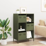 vidaXL Dulap înalt, verde măsliniu, 68x39x103,5 cm, oțel vidaXL Dulap înalt, verde măsliniu, 68x39x103,5 cm, oțel