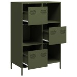 vidaXL Dulap înalt, verde măsliniu, 68x39x103,5 cm, oțel vidaXL Dulap înalt, verde măsliniu, 68x39x103,5 cm, oțel