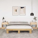 vidaXL Cadru de pat fără saltea 140x200 cm din lemn masiv de stejar vidaXL Cadru de pat fără saltea 140x200 cm din lemn masiv de stejar