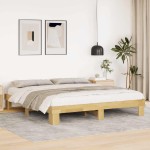 vidaXL Cadru de pat fără saltea 180x200 cm din lemn masiv de stejar vidaXL Cadru de pat fără saltea 180x200 cm din lemn masiv de stejar