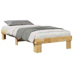 vidaXL Cadru de pat fără saltea 75x190 cm din lemn masiv de stejar vidaXL Cadru de pat fără saltea 75x190 cm din lemn masiv de stejar