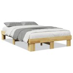 vidaXL Cadru de pat fără saltea 120x190 cm din lemn masiv de stejar vidaXL Cadru de pat fără saltea 120x190 cm din lemn masiv de stejar