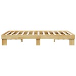 vidaXL Cadru de pat fără saltea 120x190 cm din lemn masiv de stejar vidaXL Cadru de pat fără saltea 120x190 cm din lemn masiv de stejar
