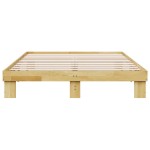 vidaXL Cadru de pat fără saltea 135x190 cm din lemn masiv de stejar vidaXL Cadru de pat fără saltea 135x190 cm din lemn masiv de stejar