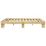 vidaXL Cadru de pat fără saltea 140x190 cm din lemn masiv de stejar vidaXL Cadru de pat fără saltea 140x190 cm din lemn masiv de stejar