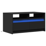 vidaXL Măsuță de cafea cu lumini LED, negru, lemn prelucrat vidaXL Măsuță de cafea cu lumini LED, negru, lemn prelucrat