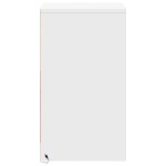 vidaXL Noptieră cu lumini LED, alb, lemn prelucrat vidaXL Noptieră cu lumini LED, alb, lemn prelucrat