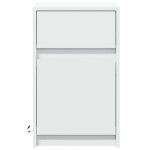 vidaXL Noptiere cu lumini LED, 2 buc., alb, lemn prelucrat