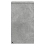 vidaXL Noptiere cu lumini LED, 2 buc., gri beton, lemn prelucrat