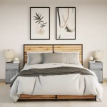 vidaXL Noptiere cu lumini LED, 2 buc., sonoma gri, lemn prelucrat