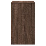vidaXL Noptiere cu lumini LED, 2 buc., stejar maro, lemn prelucrat