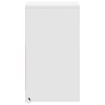 vidaXL Noptieră cu lumini LED, alb, lemn prelucrat vidaXL Noptieră cu lumini LED, alb, lemn prelucrat