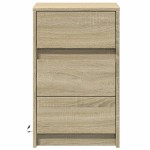 vidaXL Noptieră cu lumini LED, stejar sonoma, lemn prelucrat vidaXL Noptieră cu lumini LED, stejar sonoma, lemn prelucrat
