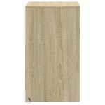 vidaXL Noptieră cu lumini LED, stejar sonoma, lemn prelucrat vidaXL Noptieră cu lumini LED, stejar sonoma, lemn prelucrat