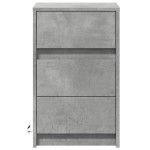 vidaXL Noptieră cu lumini LED, gri beton, lemn prelucrat vidaXL Noptieră cu lumini LED, gri beton, lemn prelucrat