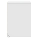 vidaXL Noptieră cu lumini LED, alb, lemn prelucrat vidaXL Noptieră cu lumini LED, alb, lemn prelucrat