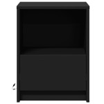 vidaXL Noptiere cu lumini LED, 2 buc., negru, lemn prelucrat vidaXL Noptiere cu lumini LED, 2 buc., negru, lemn prelucrat