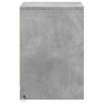 vidaXL Noptieră cu lumini LED, gri beton, lemn prelucrat vidaXL Noptieră cu lumini LED, gri beton, lemn prelucrat